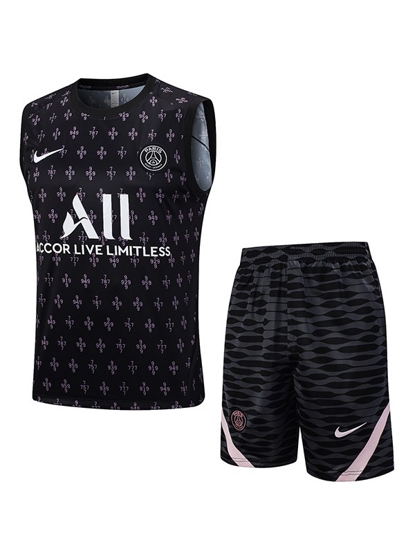 Paris saint germain débardeur maillot noir basket uniforme swingman kit édition limitée chemise 2023-2024
